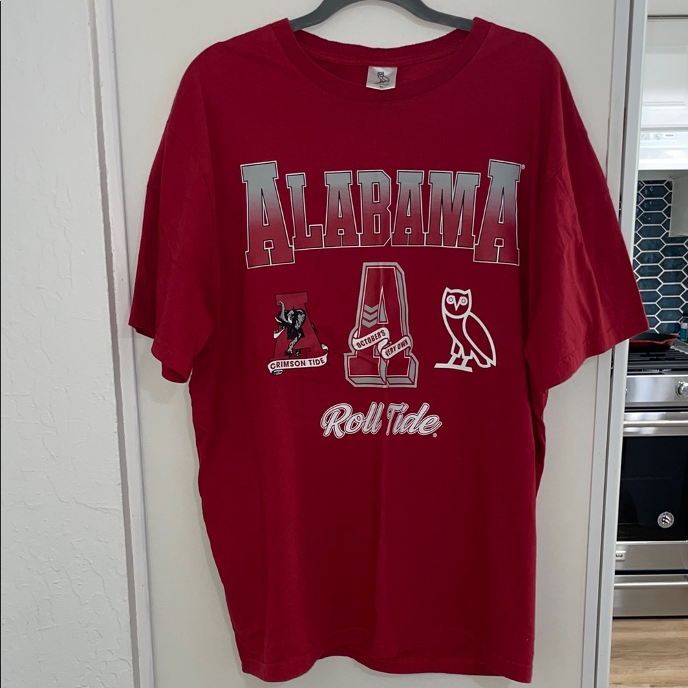 OVO October's Very Own Alabama Crimson Tide NCAA Red T-Shirt | XL